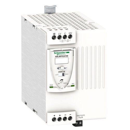SCHNEIDER ABL8RPS24100 - Modicon ABL8 tápegység, 1f-2f, 230-400VAC/24VDC, 10A, DIN sínre szerelhető