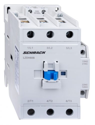 SCHRACK-LZDH80B0 Mágneskapcsoló 3p, CUBICO High, 37kW, 80A, 1z+1ny, 24VAC