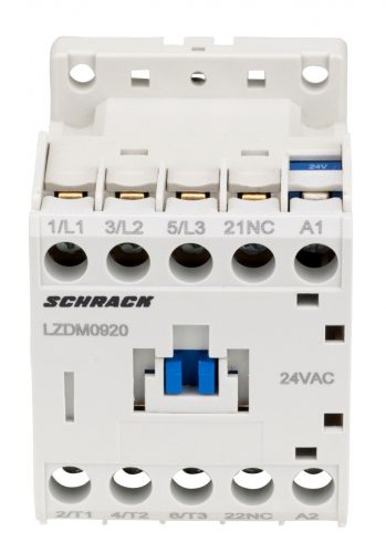 SCHRACK-LZDM0920 Mágneskapcsoló 3p, CUBICO Mini, 4kW, 9A, 1ny, 24VAC